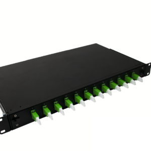 E2000 1U patch panel – with adapters