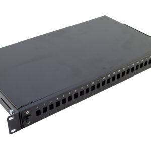 Empty 1U patch panel with SC front panel