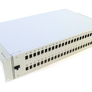 Empty 2U patch panel with LC front panel
