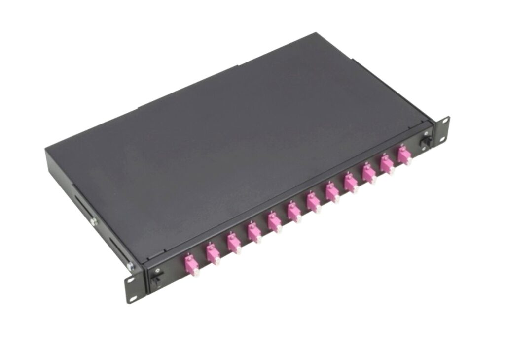 LC 1U patch panel – with adapters