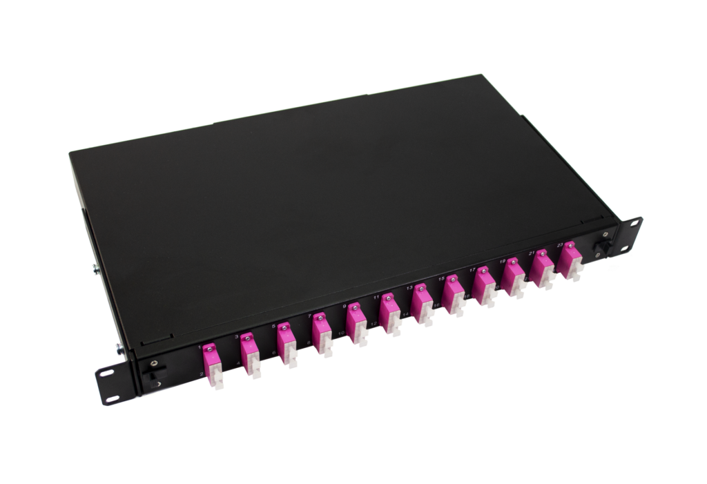 SC 1U patch panel – fully loaded